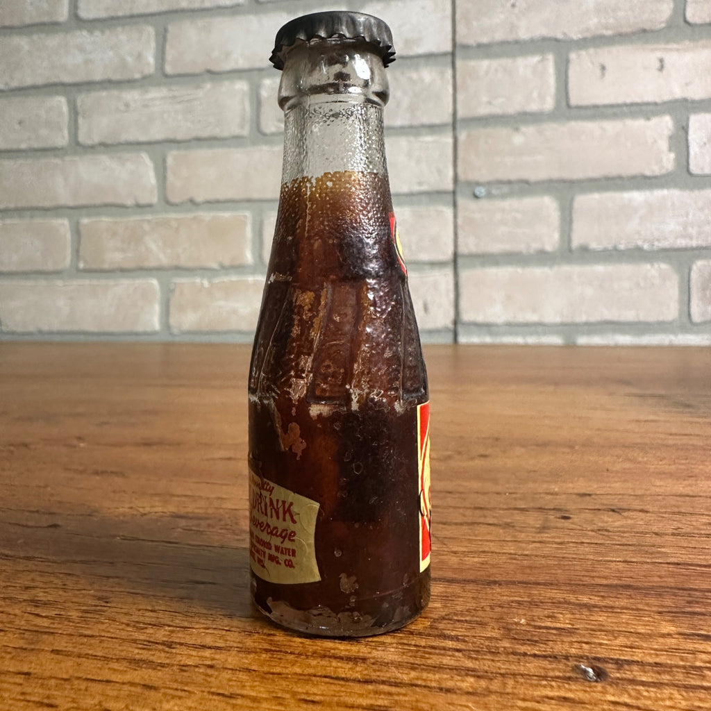 Rare Pepsi Cola Mini Bottle 1930's 1940's Double Dot Litho Cap Soda Salt Shaker
