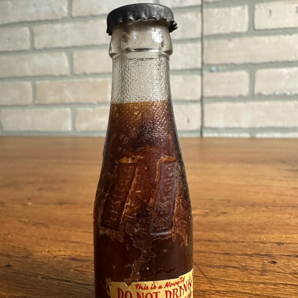 Rare Pepsi Cola Mini Bottle 1930's 1940's Double Dot Litho Cap Soda Salt Shaker