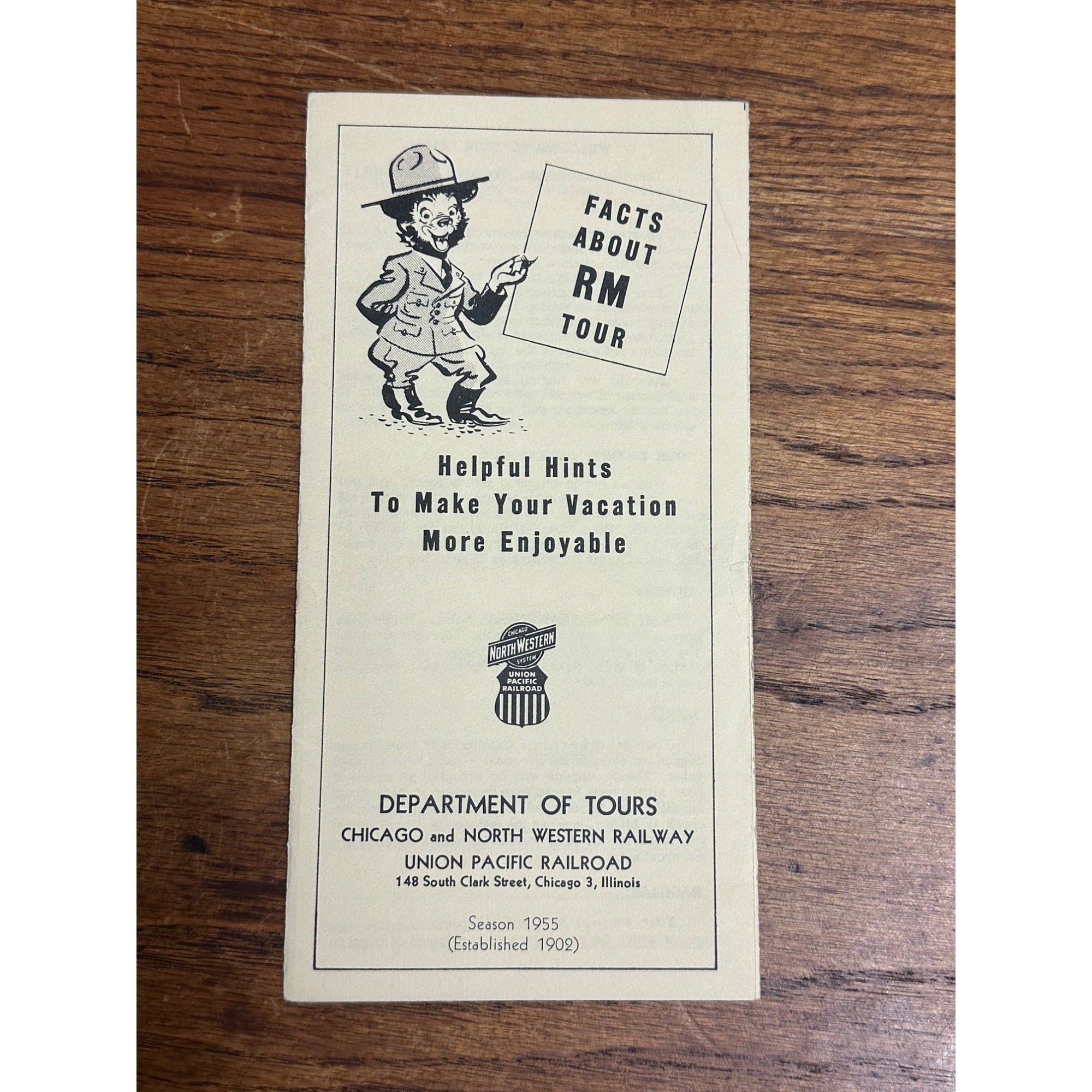 Vintage Union Pacific Chicago Northwestern Railroad Brochure RM Tour Colorado 1955