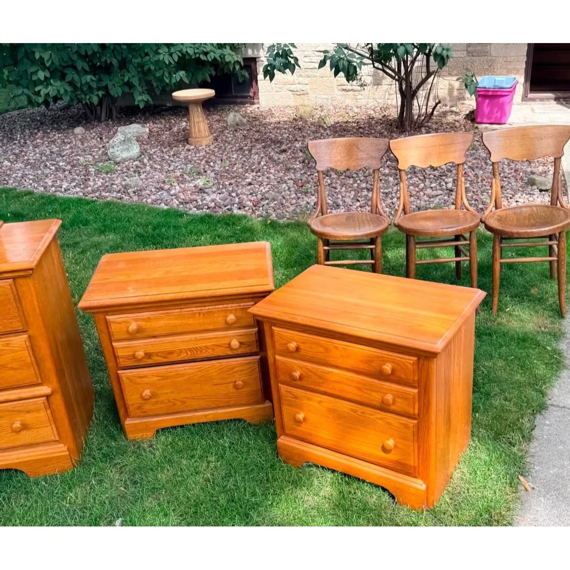 Estate Special - Pair Wooden Night Stands