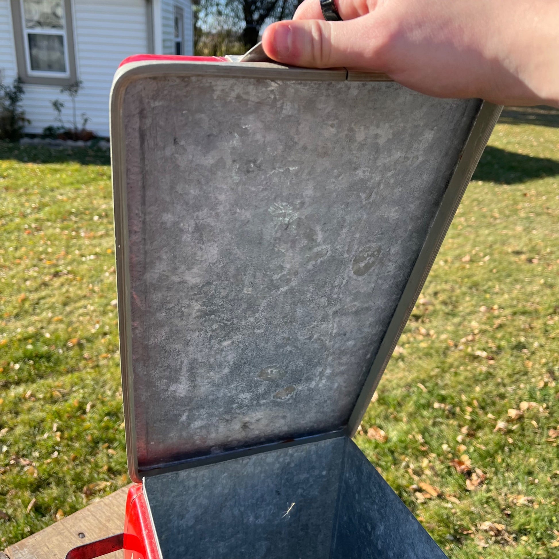 Rare Vintage Picnic All-American Cooler Ice Box Red Picnic Insulated Advertising