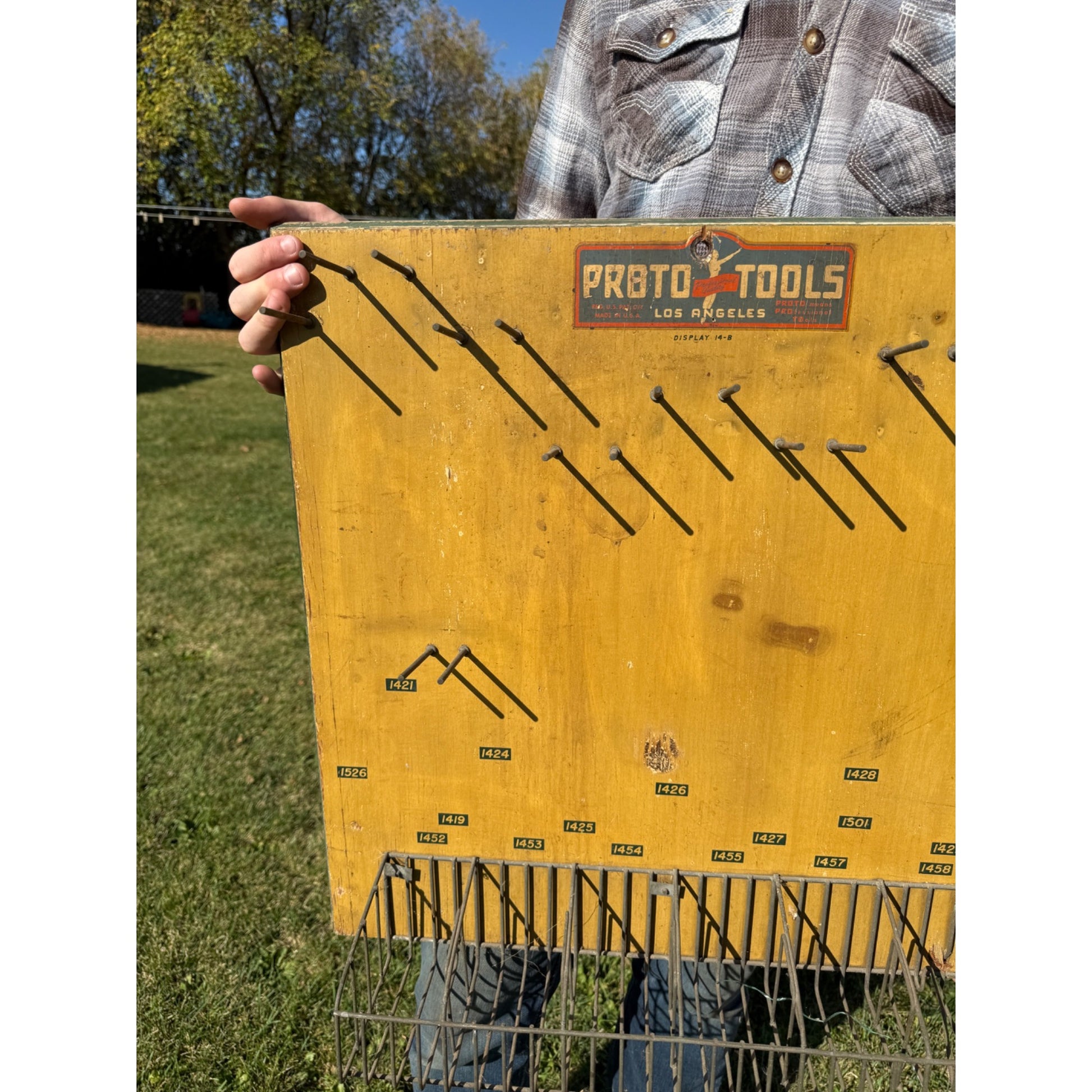 Vintage Proto Tools Advertising Display Rack Wooden