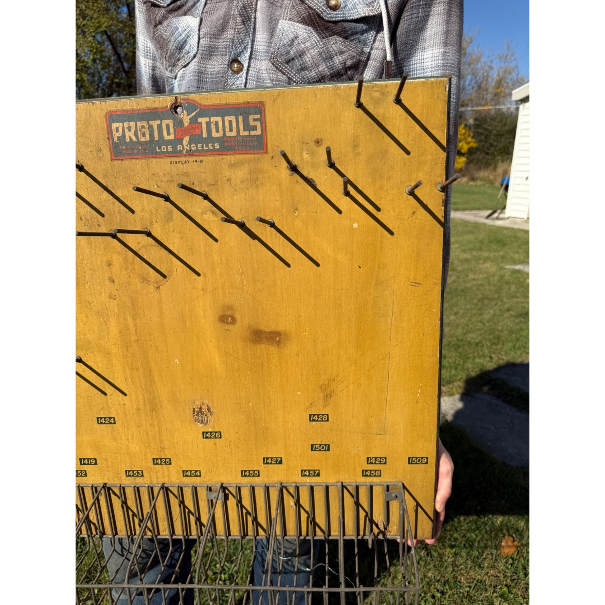 Vintage Proto Tools Advertising Display Rack Wooden