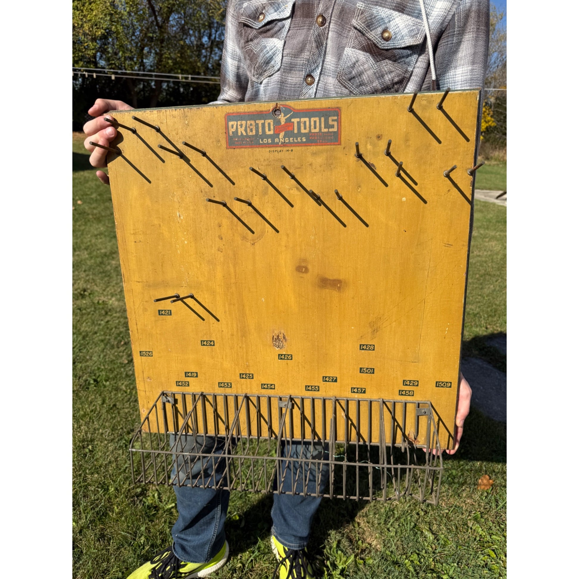 Vintage Proto Tools Advertising Display Rack Wooden