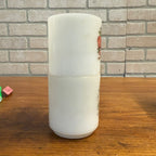 Vintage (2) Glasbake Milk Glass Vegetable Harvest Pattern Stackable Mugs