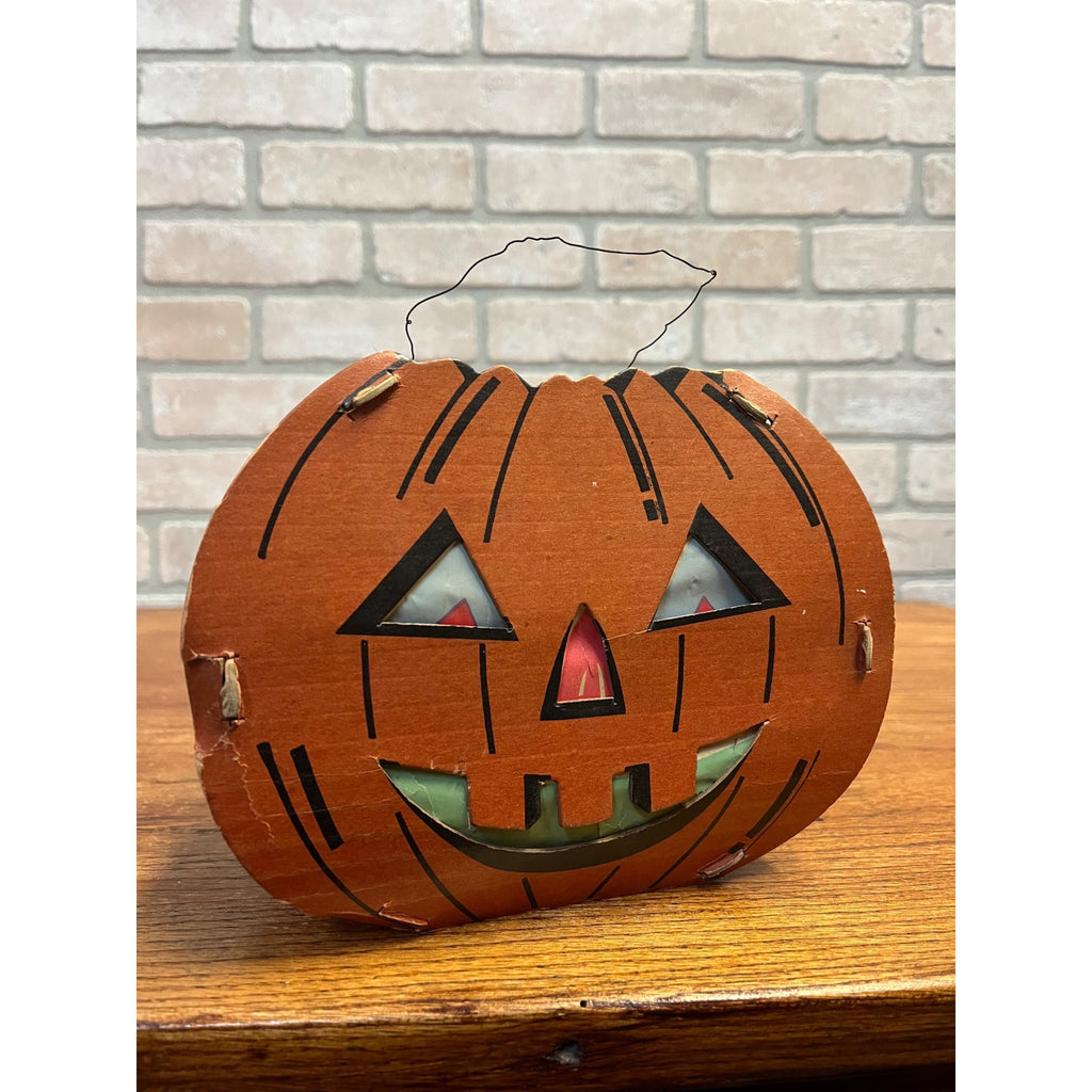 Vintage 1950s Halloween Jack o' Lantern JOL 2-Sided Cardboard Dolly Toy Co.