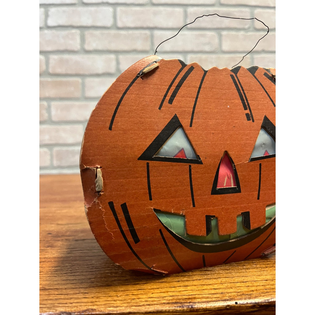 Vintage 1950s Halloween Jack o' Lantern JOL 2-Sided Cardboard Dolly Toy Co.