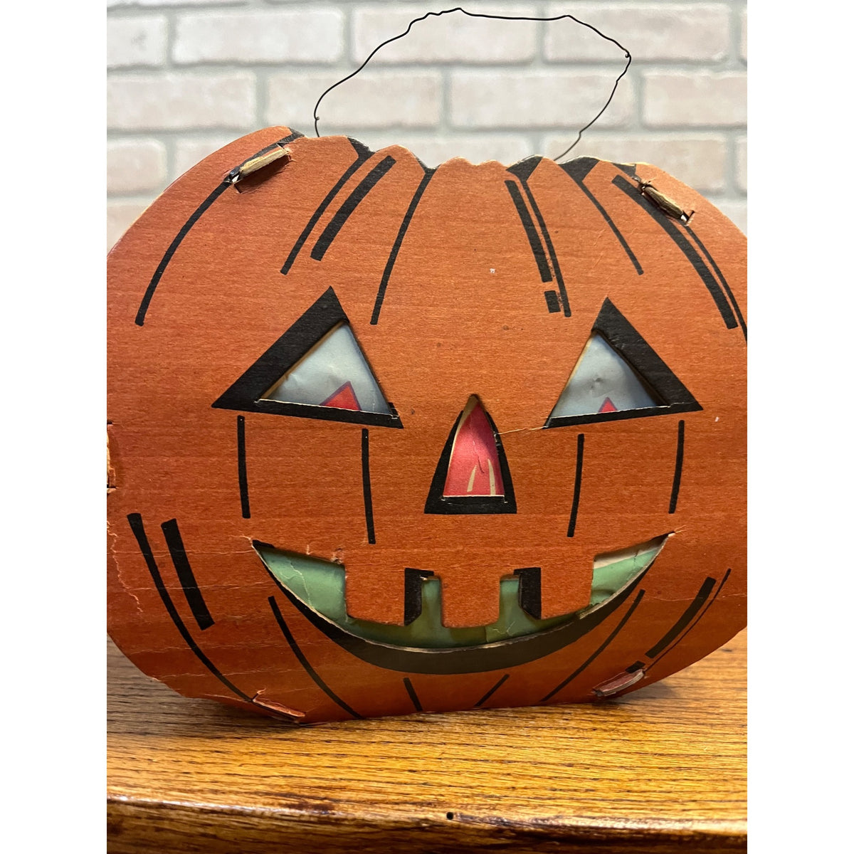 Vintage 1950s Halloween Jack o' Lantern JOL 2-Sided Cardboard Dolly Toy Co.