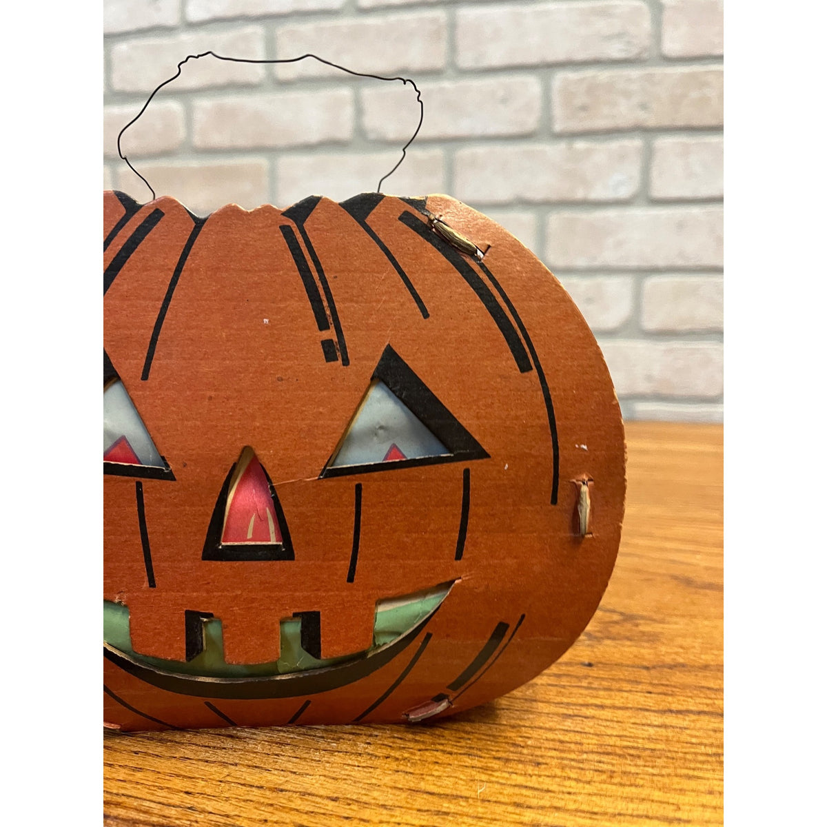 Vintage 1950s Halloween Jack o' Lantern JOL 2-Sided Cardboard Dolly Toy Co.