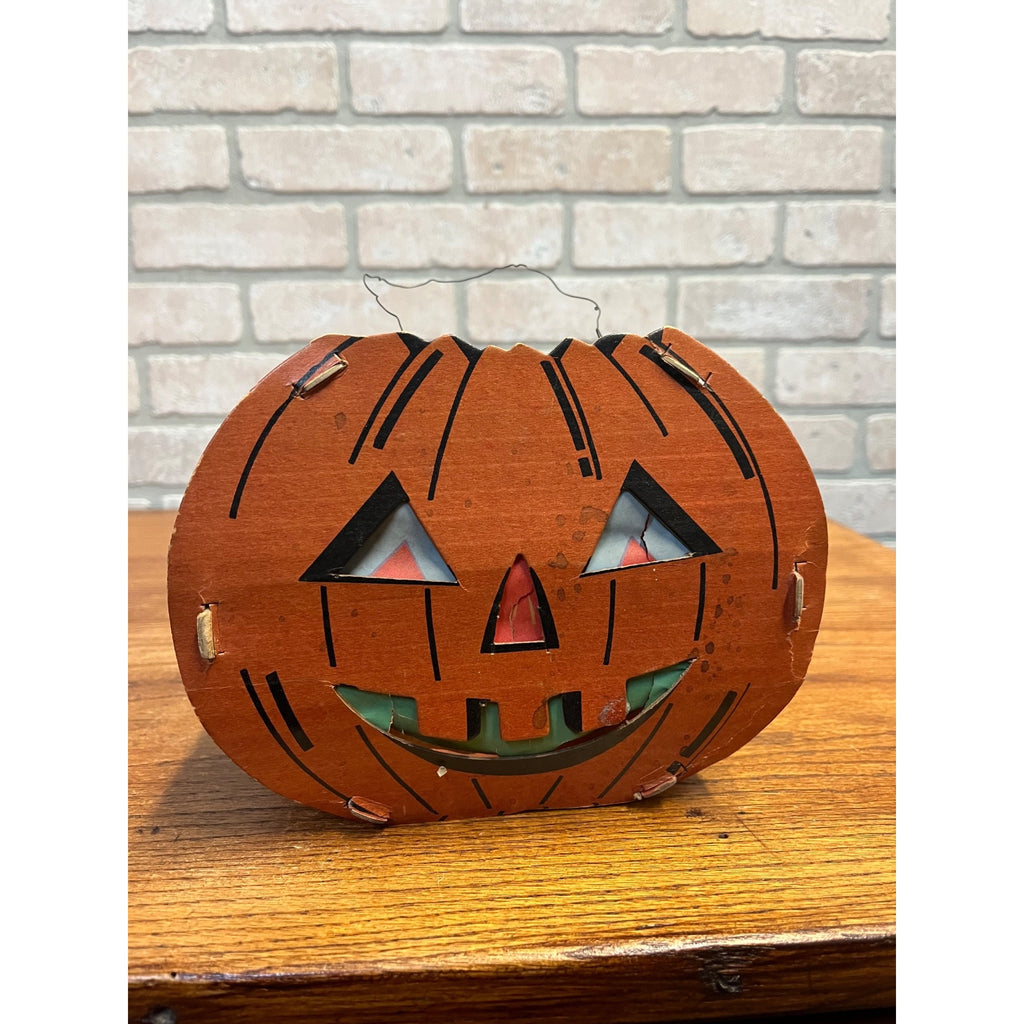 Vintage 1950s Halloween Jack o' Lantern JOL 2-Sided Cardboard Dolly Toy Co.