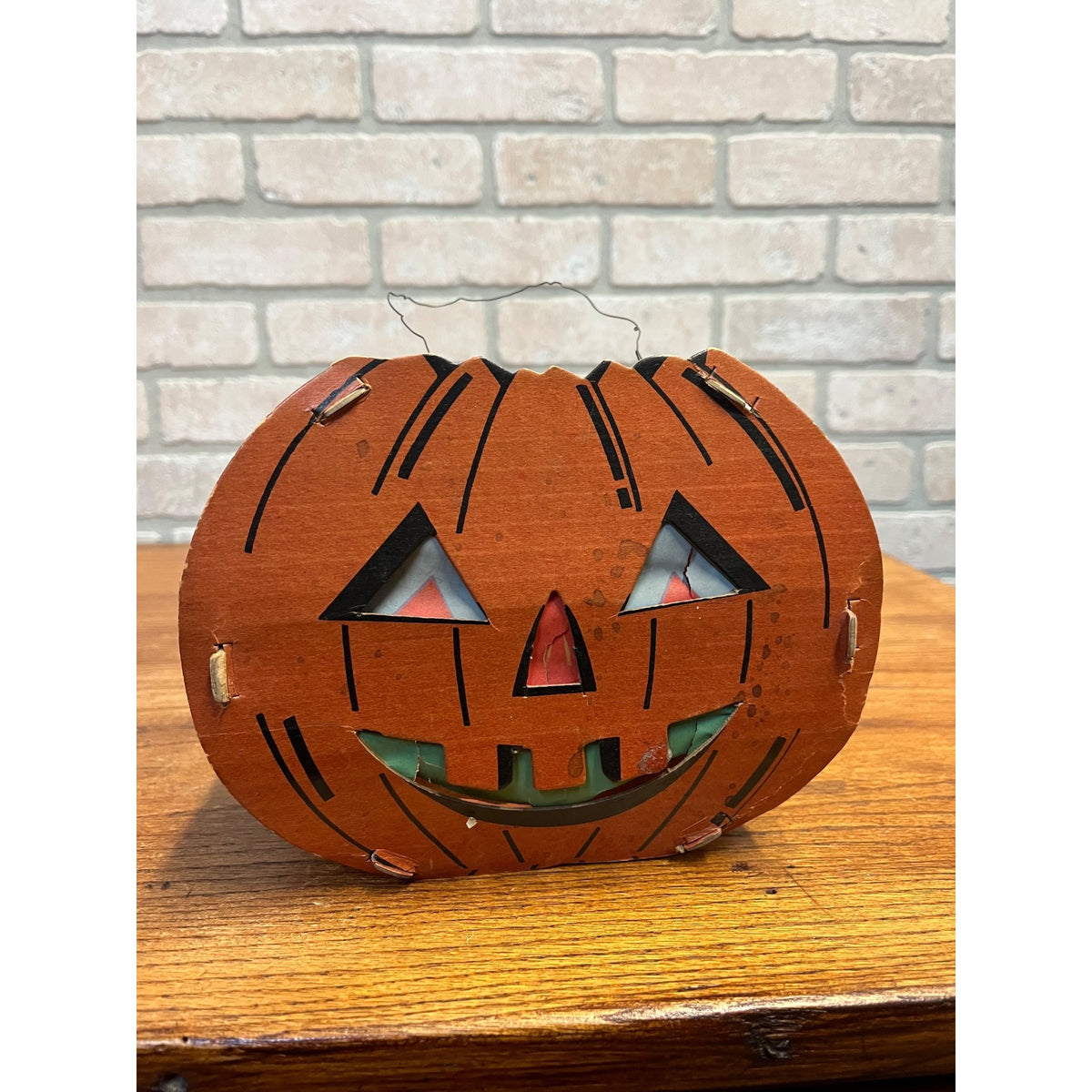 Vintage 1950s Halloween Jack o' Lantern JOL 2-Sided Cardboard Dolly Toy Co.
