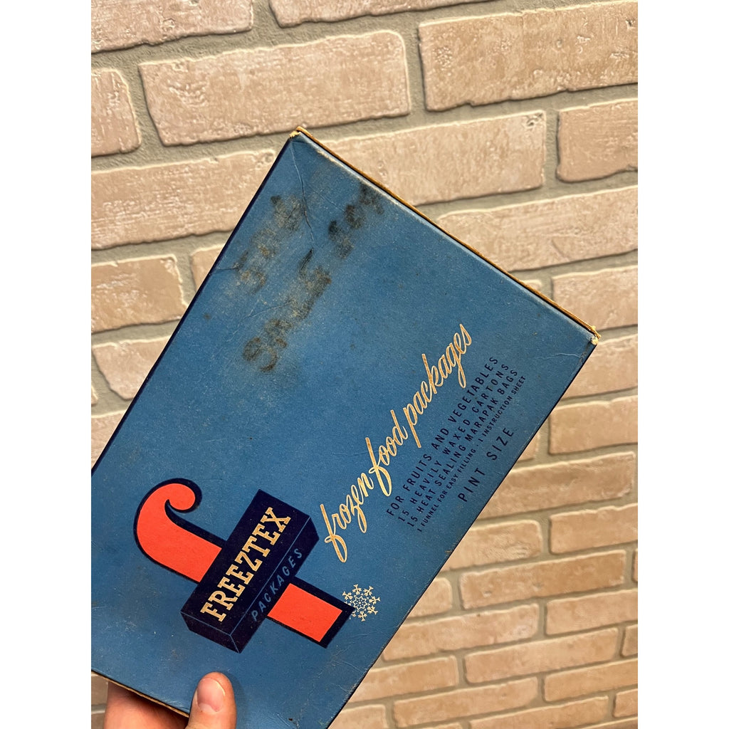 Vintage 1940s Freetex Frozen Food Packages NOS Box Sealed Film Prop Advertising