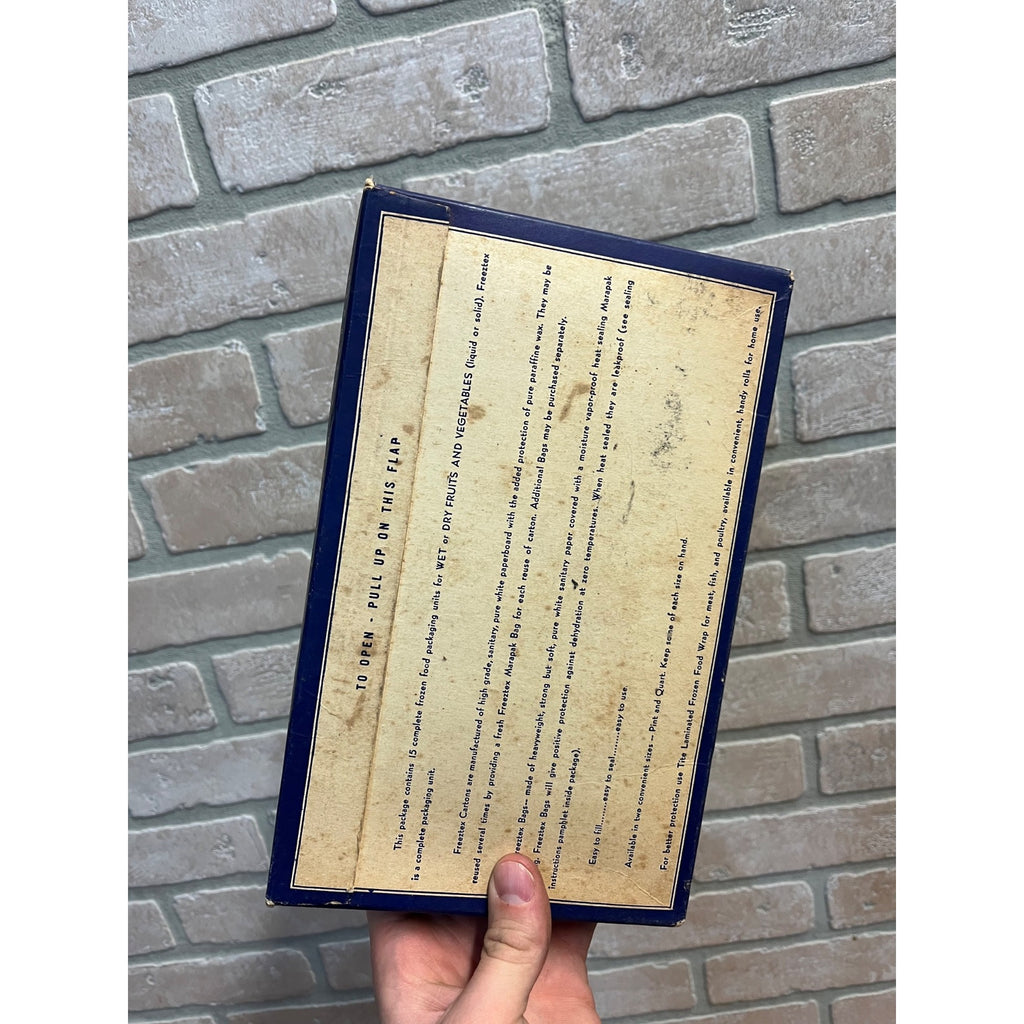 Vintage 1940s Freetex Frozen Food Packages NOS Box Sealed Film Prop Advertising