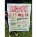 Vintage Wisconsin Farm Livestock Cow Auction Poster Sign Burnett Wis