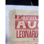 Vintage Wisconsin Farm Livestock Cow Auction Poster Sign Burnett Wis