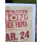 Vintage Wisconsin Farm Livestock Cow Auction Poster Sign Burnett Wis