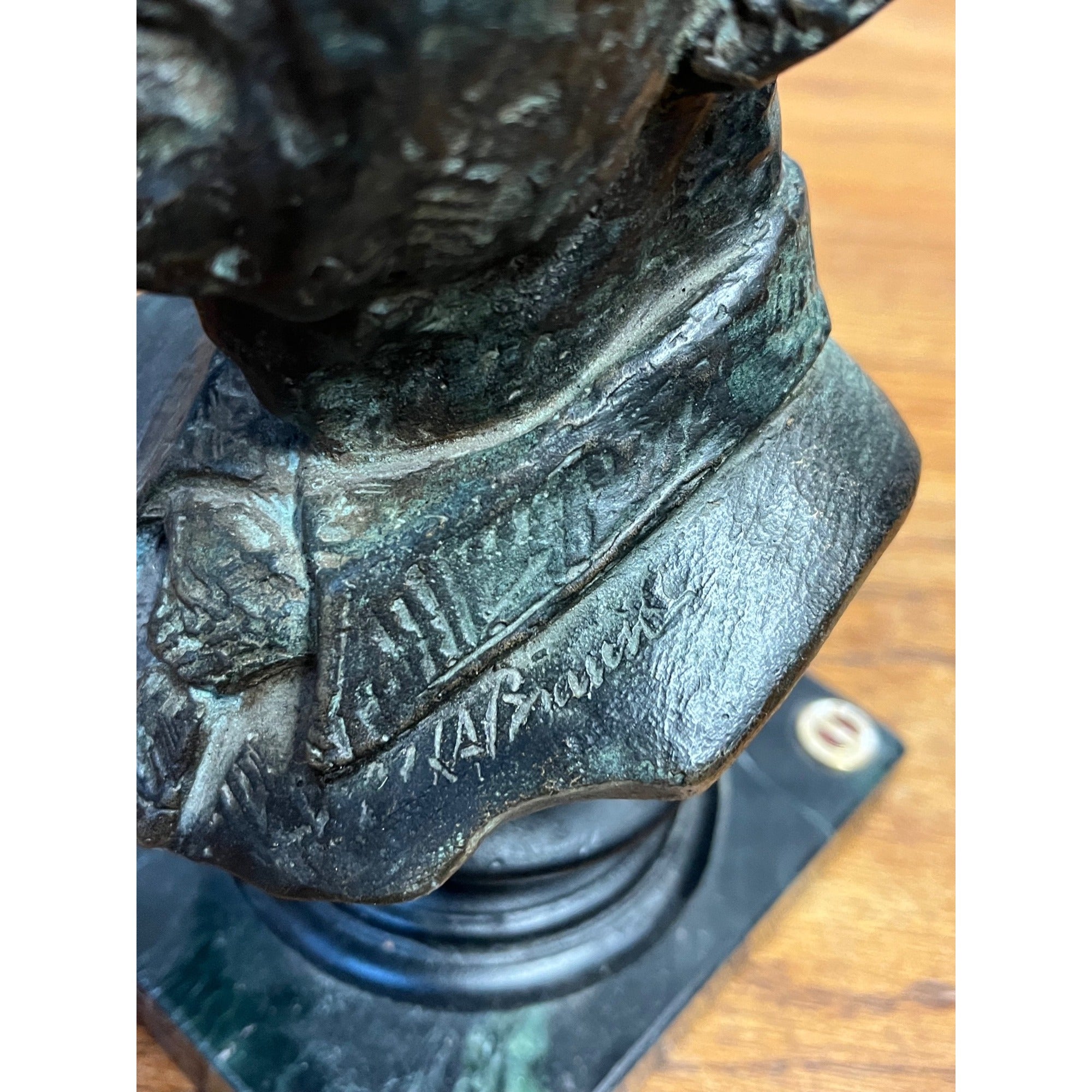 Vintage Peter Helck Bronze Bust Larry Braun Meadow Brook Concours Racing Trophy