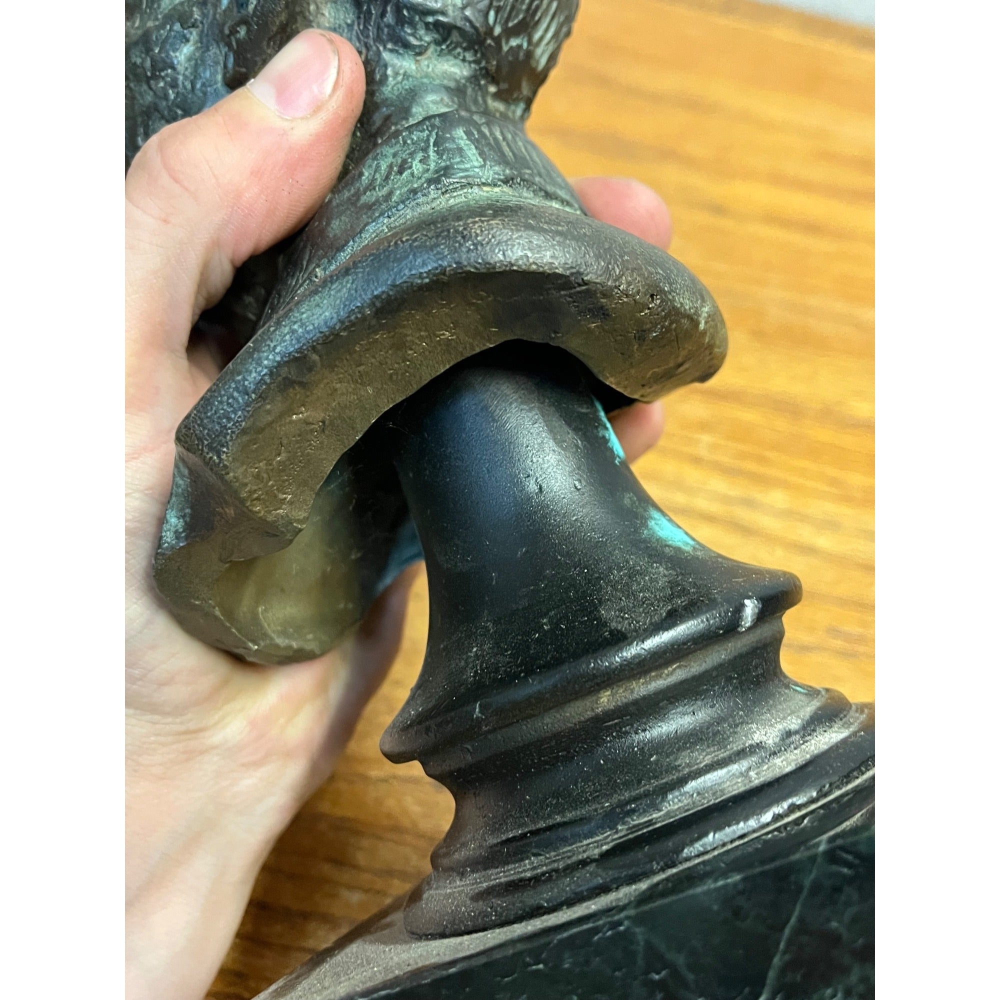 Vintage Peter Helck Bronze Bust Larry Braun Meadow Brook Concours Racing Trophy