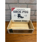 Vintage Gergen's Shoe Peg Cigar Wooden Box Advertising Display Wisconsin