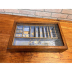 Antique Clarks ONT Spool Cotton Counter Oak Display Case Country Store Cabinet