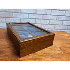 Antique Clarks ONT Spool Cotton Counter Oak Display Case Country Store Cabinet