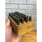 Vintage Set of Machinist Letter & Number Punches Stamp Set Letters A-Z #0-8