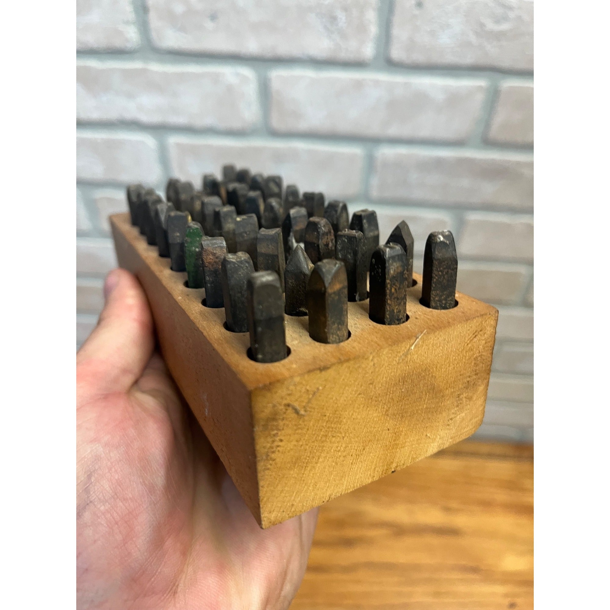 Vintage Set of Machinist Letter & Number Punches Stamp Set Letters A-Z #0-8