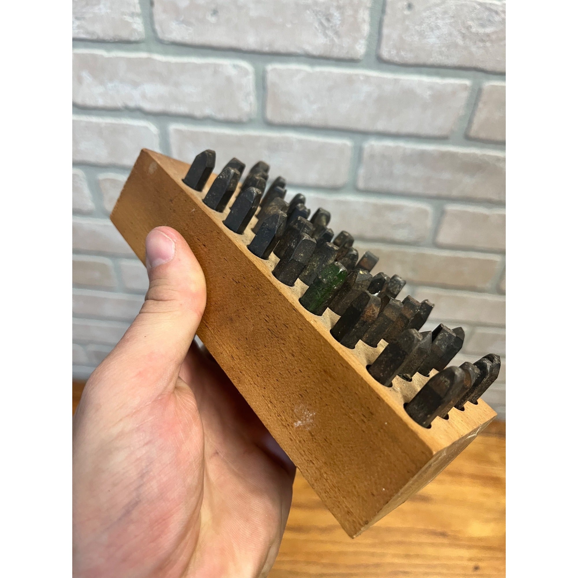 Vintage Set of Machinist Letter & Number Punches Stamp Set Letters A-Z #0-8