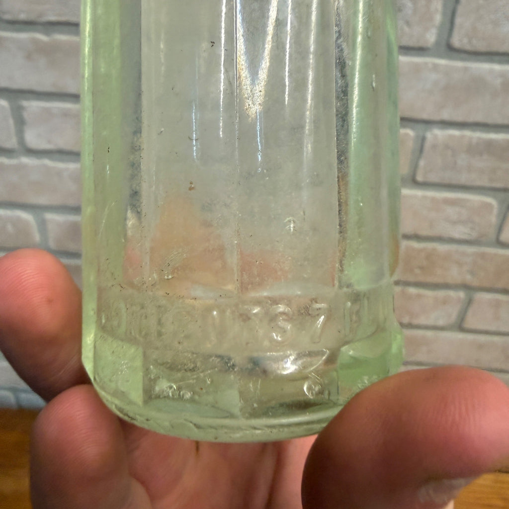 Vintage Crystal Springs Bottling Co Sheboygan Wisconsin Embossed Soda Bottle 7oz