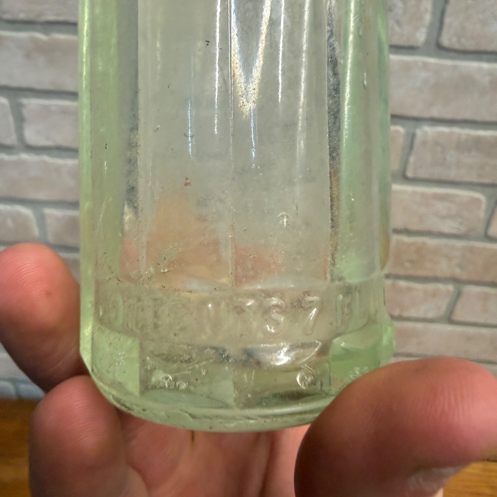 Vintage Crystal Springs Bottling Co Sheboygan Wisconsin Embossed Soda Bottle 7oz