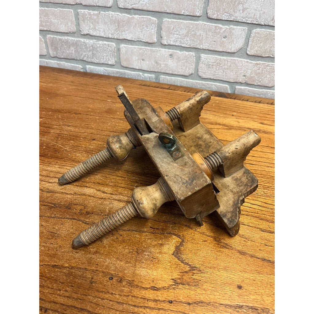 Antique Wood Plow Plane William Way. New York Woodworking Tool 1840s