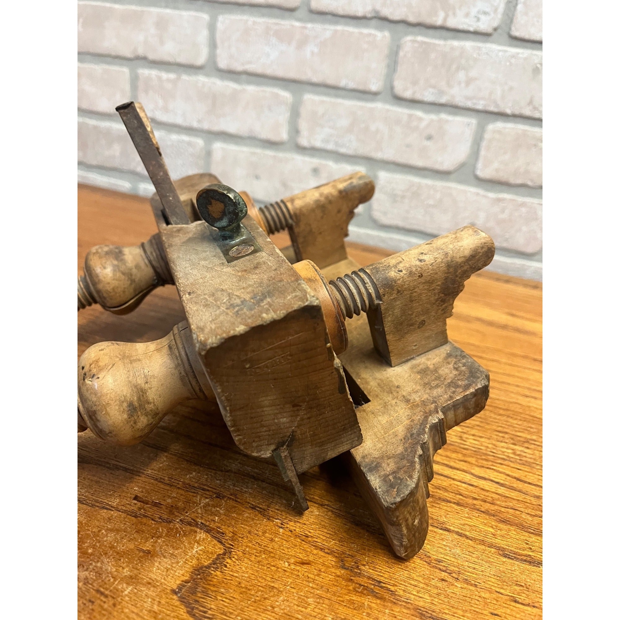 Antique Wood Plow Plane William Way. New York Woodworking Tool 1840s