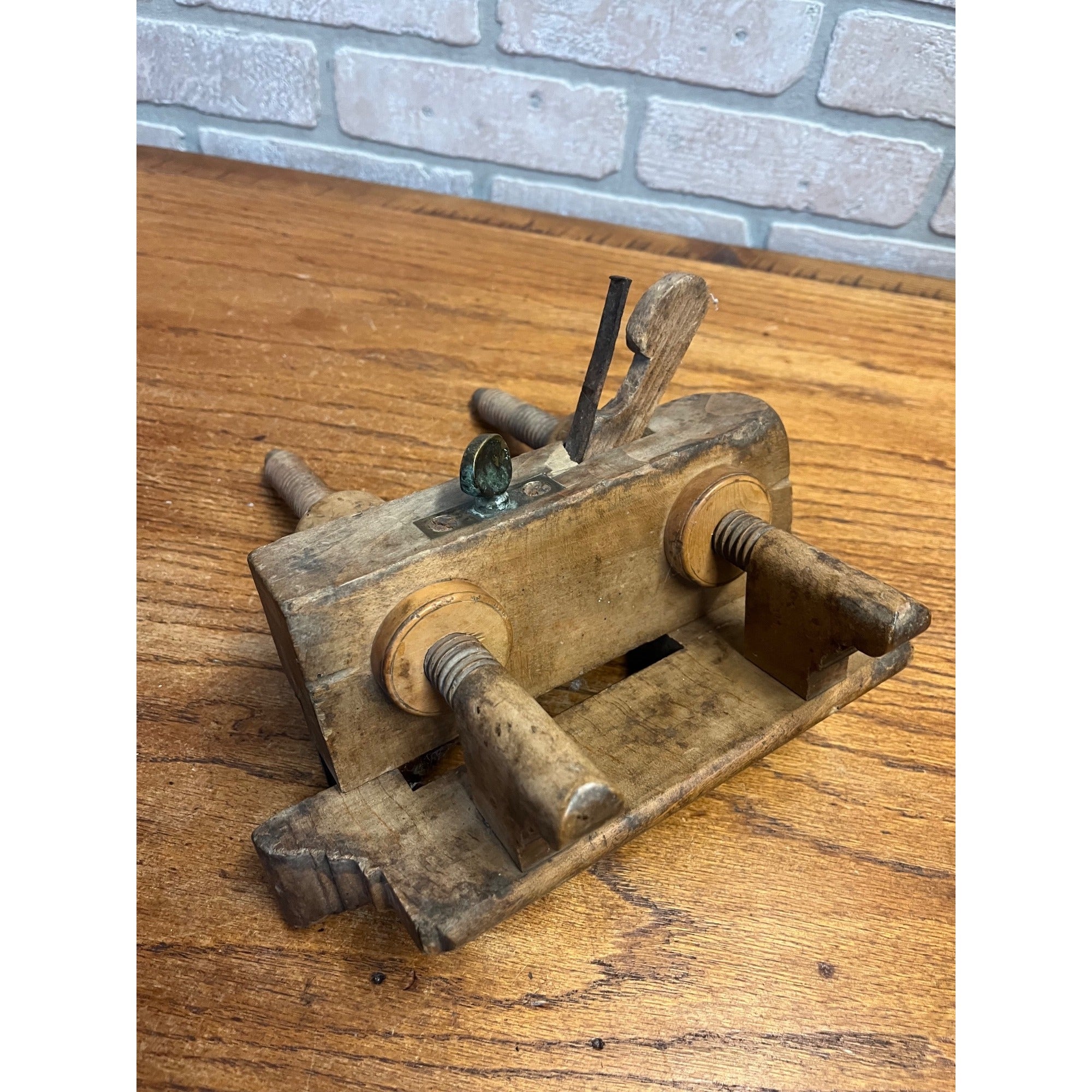 Antique Wood Plow Plane William Way. New York Woodworking Tool 1840s