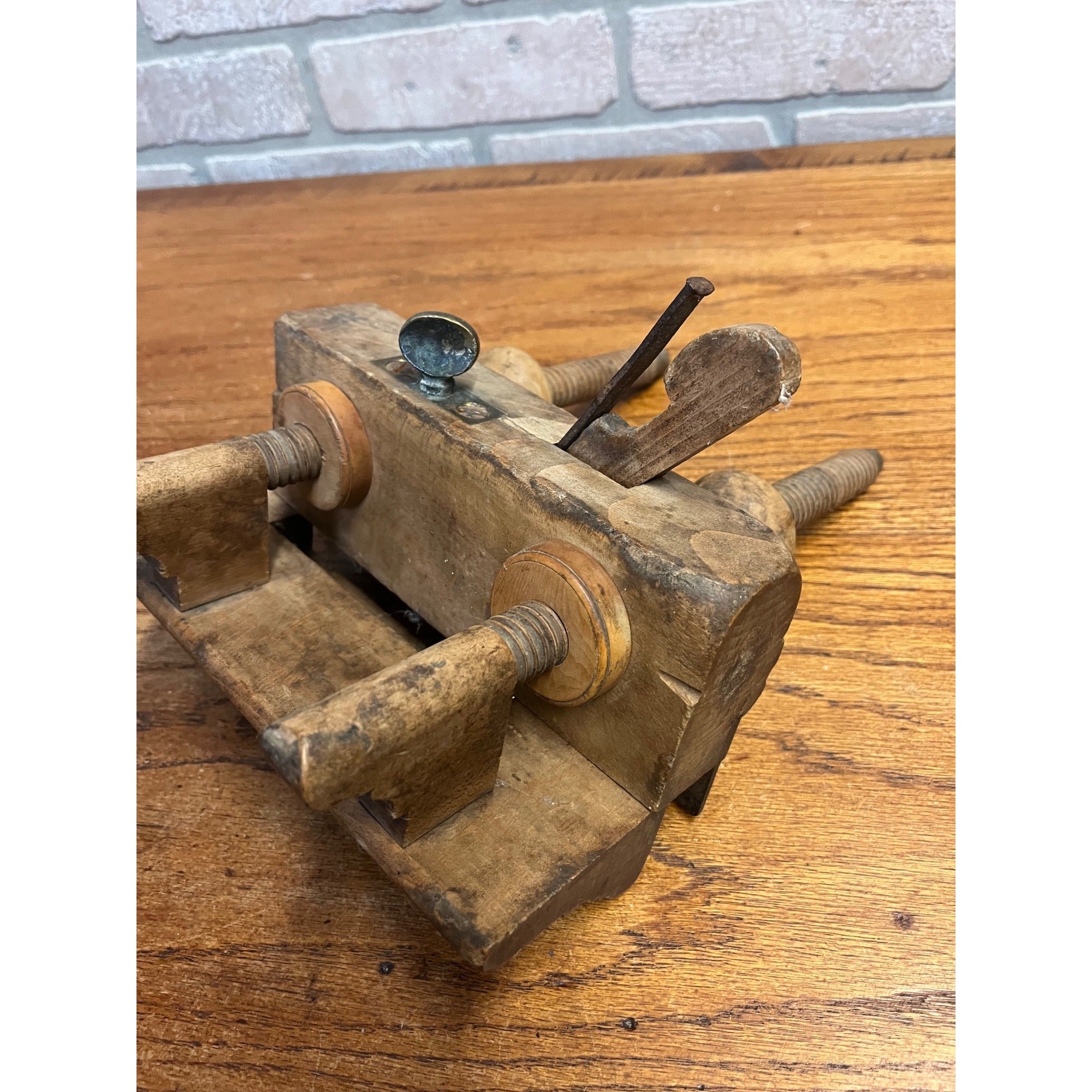 Antique Wood Plow Plane William Way. New York Woodworking Tool 1840s