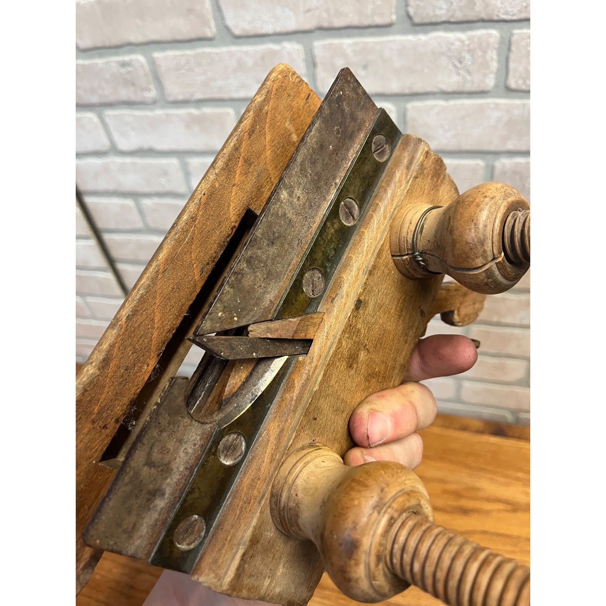 Antique Wood Plow Plane William Way. New York Woodworking Tool 1840s