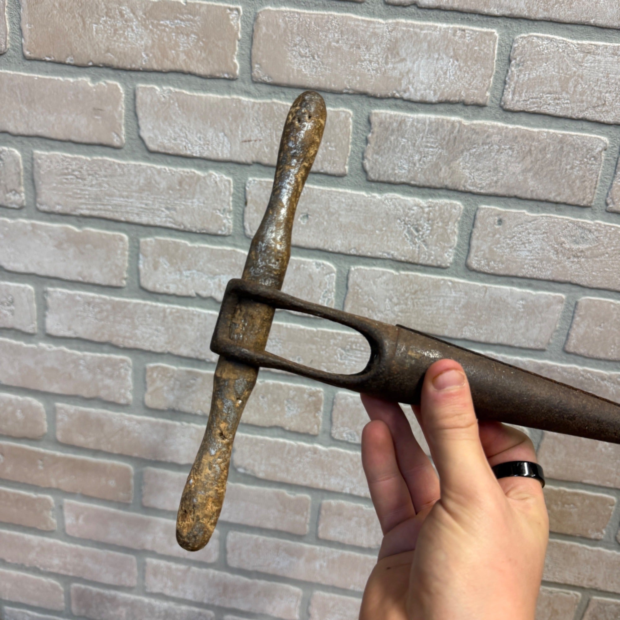 Vintage Hand Tool T-Handle Bung Hole Auger For Barrel or Keg Drilling Primitive Decor Distillery Winery