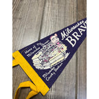 Vintage 1950s Milwaukee Braves Mini 12" Felt Pennant Flag MLB Baseball Indian
