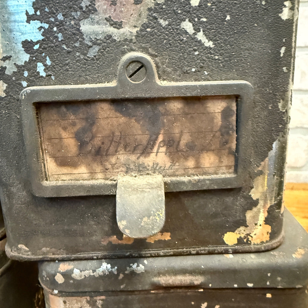 Lot of (4) 1900s Apothecary Seed Phenix Herb Can Druggist Storage Metal Bins Empty