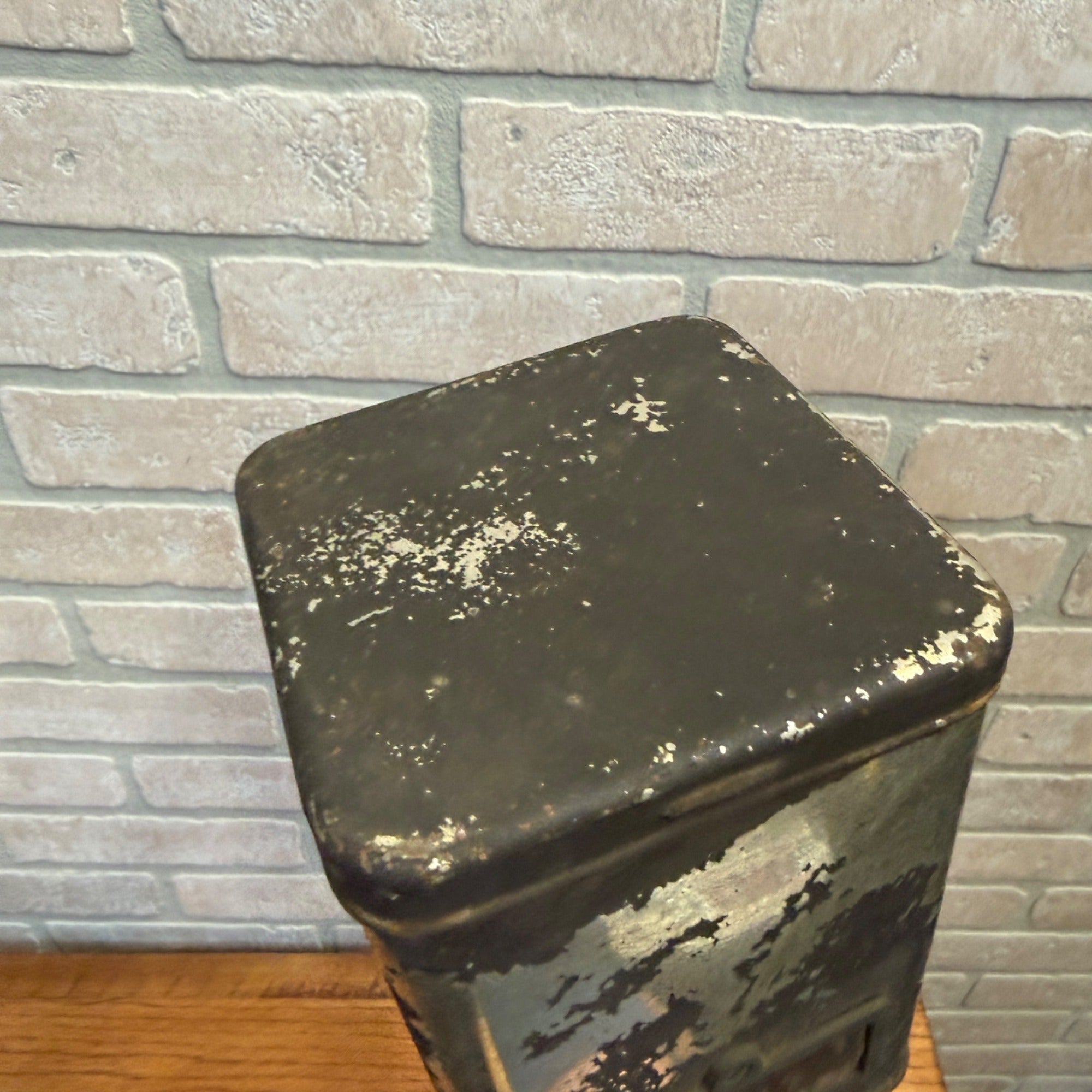 Lot of (4) 1900s Apothecary Seed Phenix Herb Can Druggist Storage Metal Bins Empty