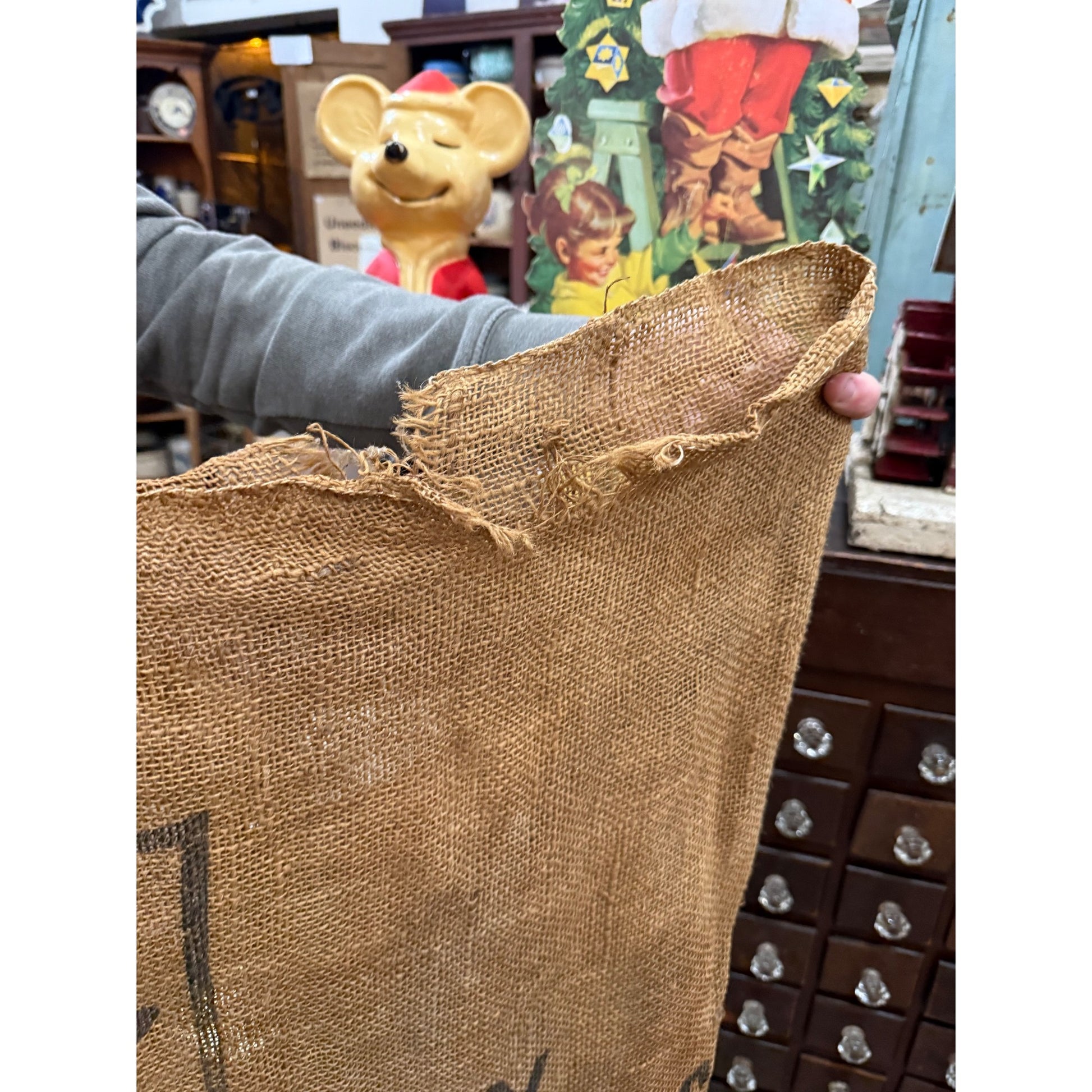 Rare Vintage Schlitz Beer Malt Purity Grains Burlap 100lb Grain Bag Milwaukee