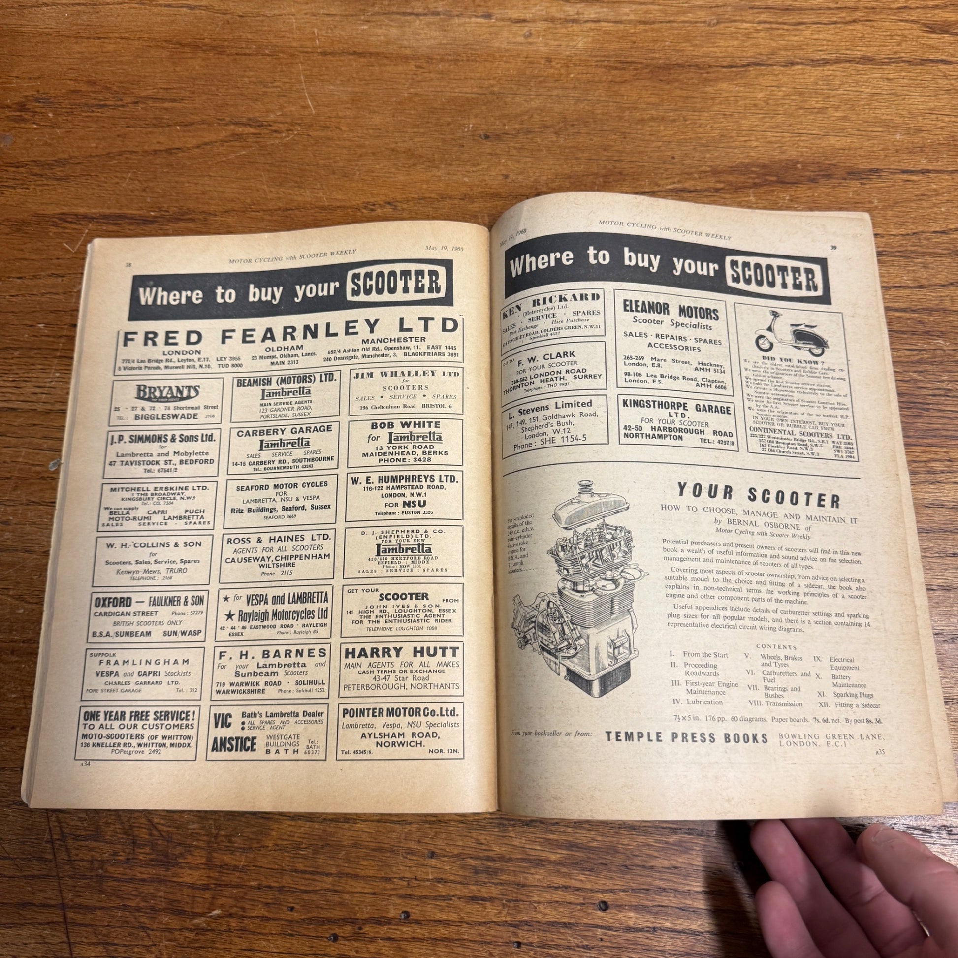 Vintage Motor Cycling Magazine May 1960 Triumph Thunderbird 650cc Motorcycling