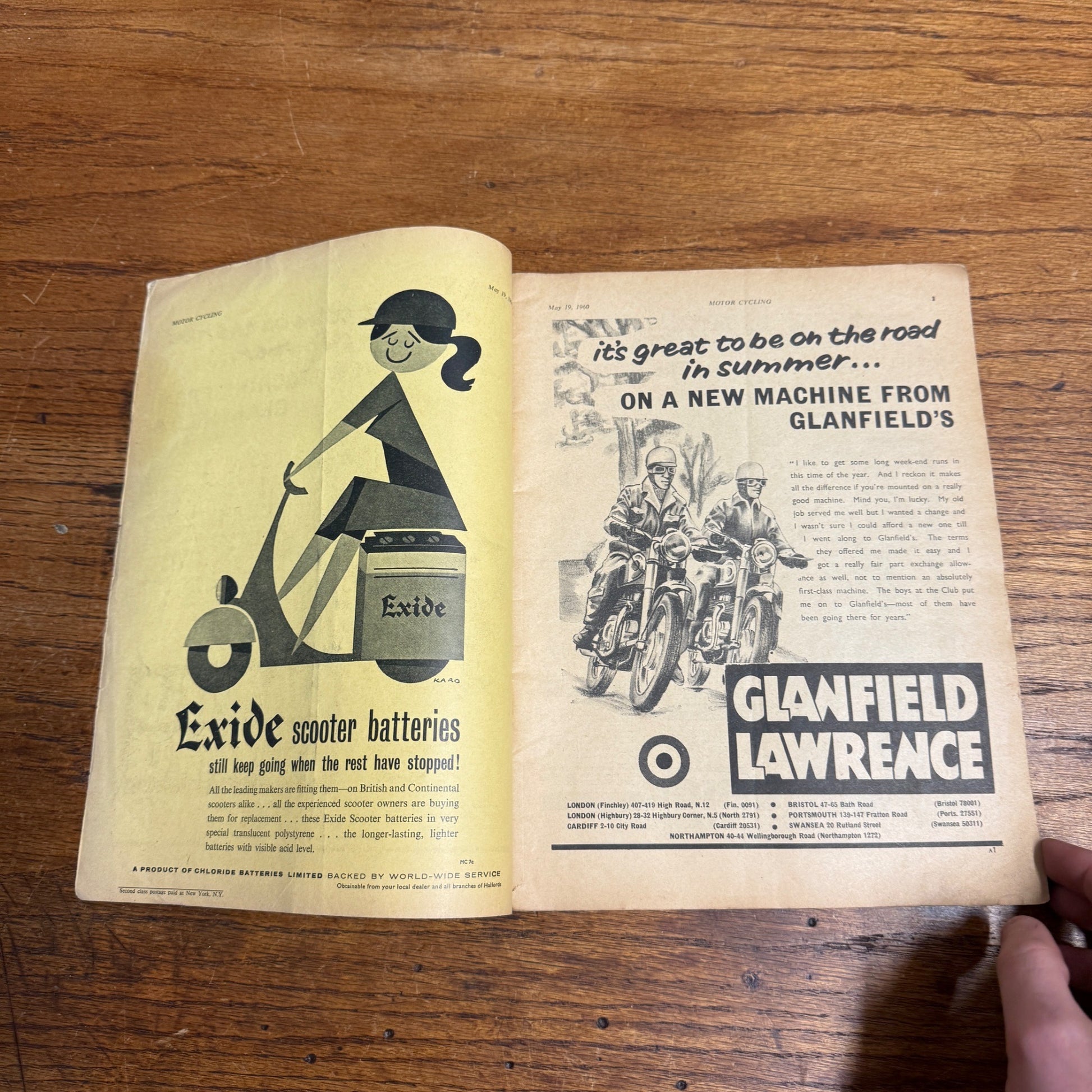 Vintage Motor Cycling Magazine May 1960 Triumph Thunderbird 650cc Motorcycling