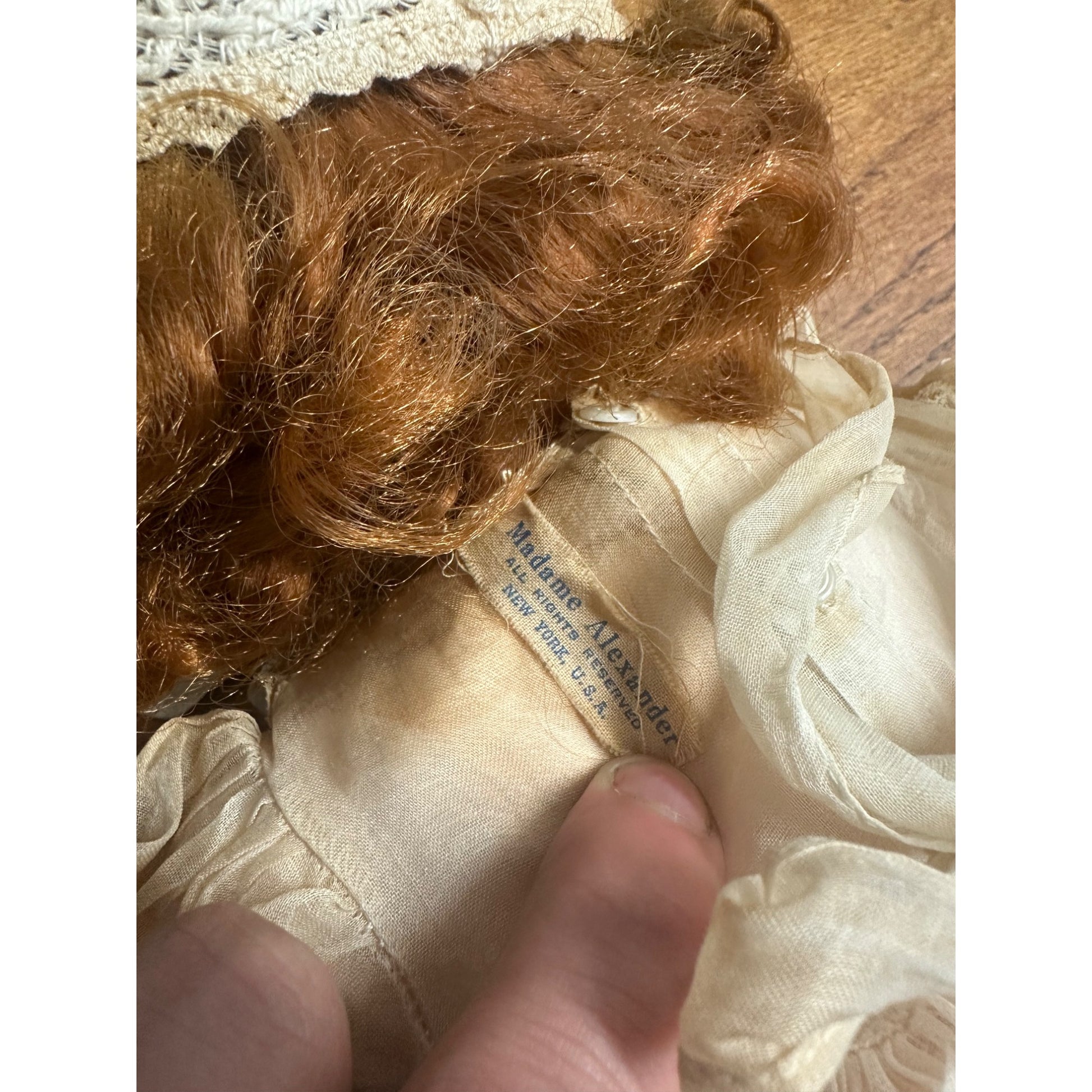 Vintage Madame Alexander Mama Crier Doll Red Hair 18"