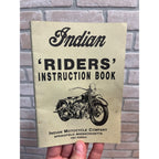 Indian Motorcycles Riders Instruction Book Reprint Reproduction 1951 Edition
