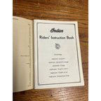 Indian Motorcycles Riders Instruction Book Reprint Reproduction 1951 Edition