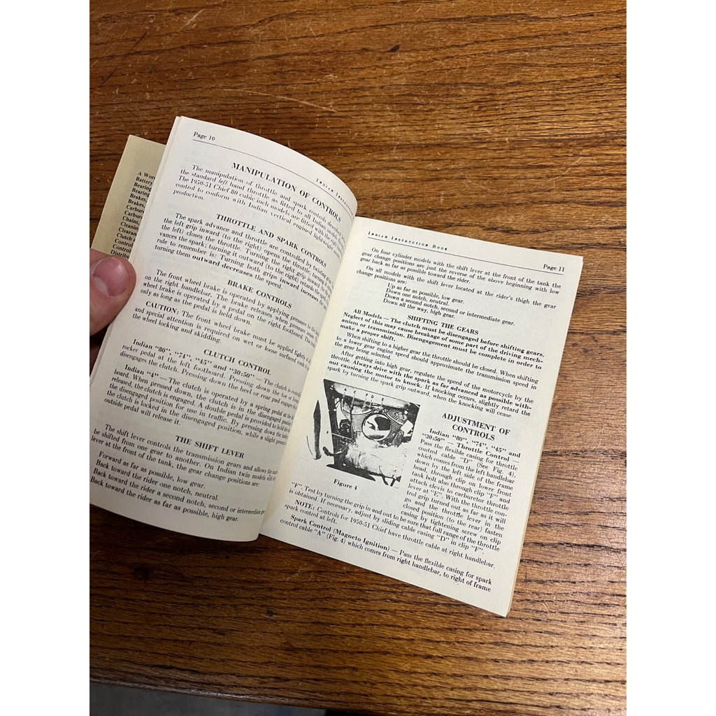 Indian Motorcycles Riders Instruction Book Reprint Reproduction 1951 Edition