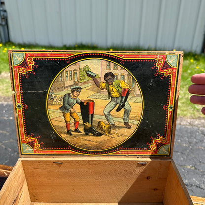 Early Mason's Blacking Early Litho Shoe Polish General Store Display Box Crate