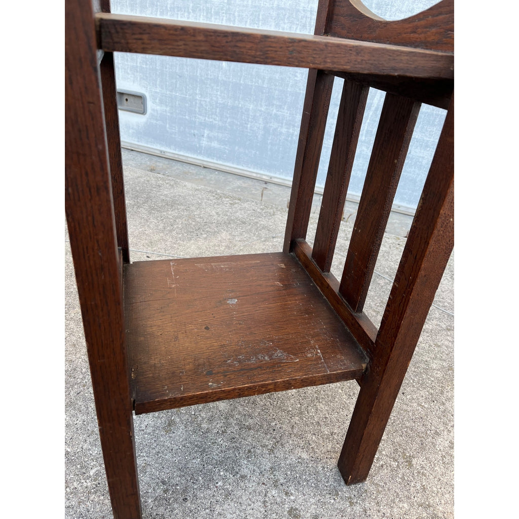 Vintage 1920s Arts & Crafts Style Two-Tier Side Table Lamp Night Stand Bedside