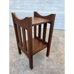 Vintage 1920s Arts & Crafts Style Two-Tier Side Table Lamp Night Stand Bedside