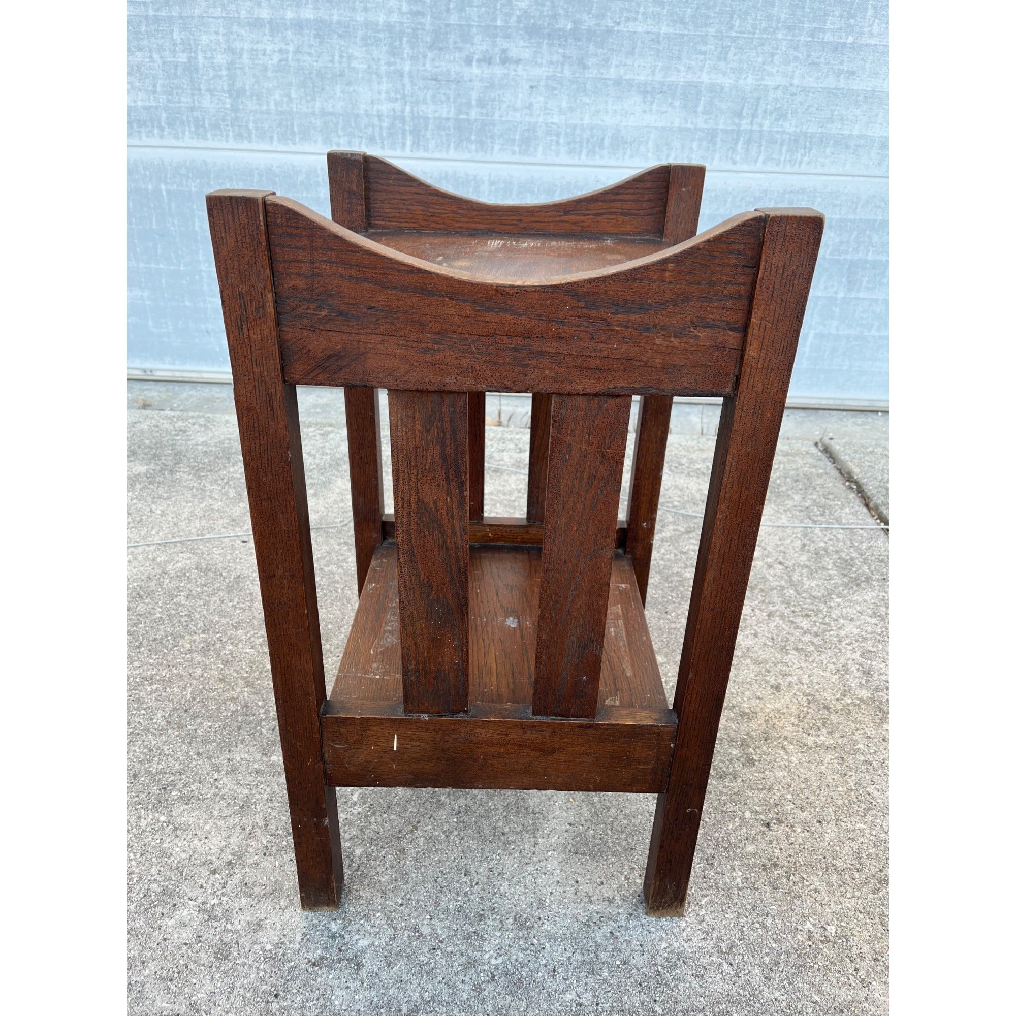 Vintage 1920s Arts & Crafts Style Two-Tier Side Table Lamp Night Stand Bedside